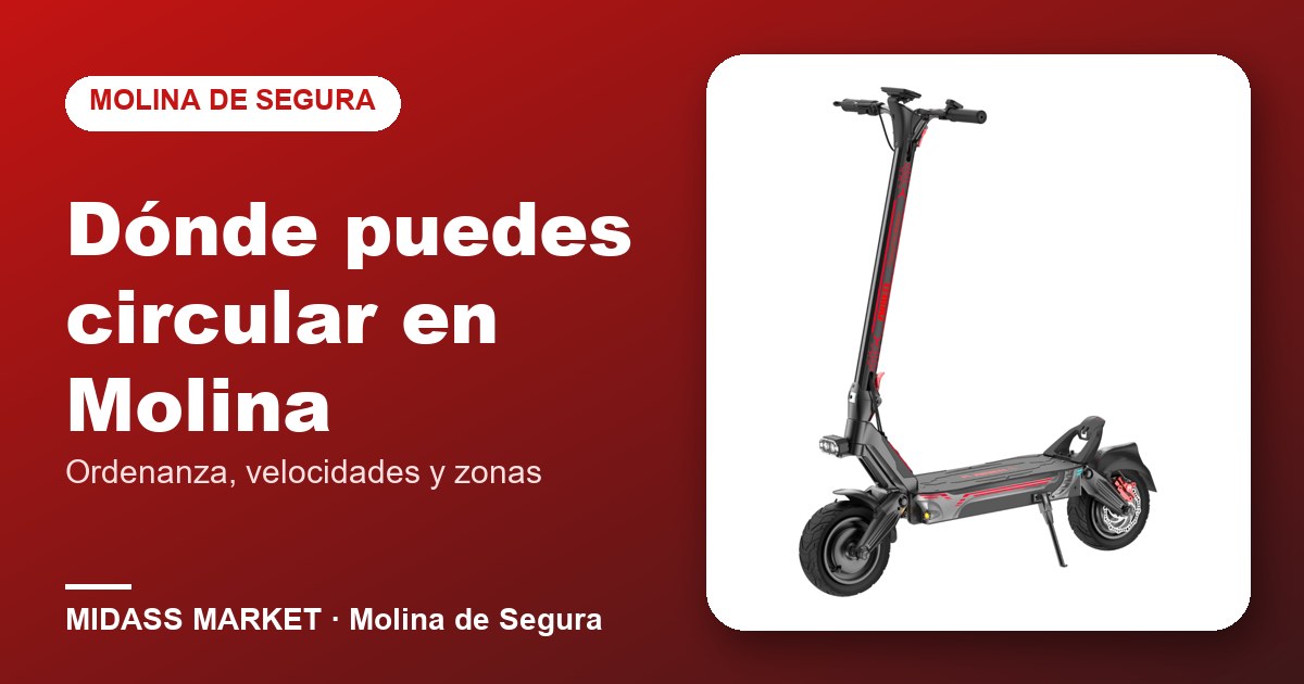 Dónde se puede circular con un patinete eléctrico en Molina de Segura: normas, velocidad y multas