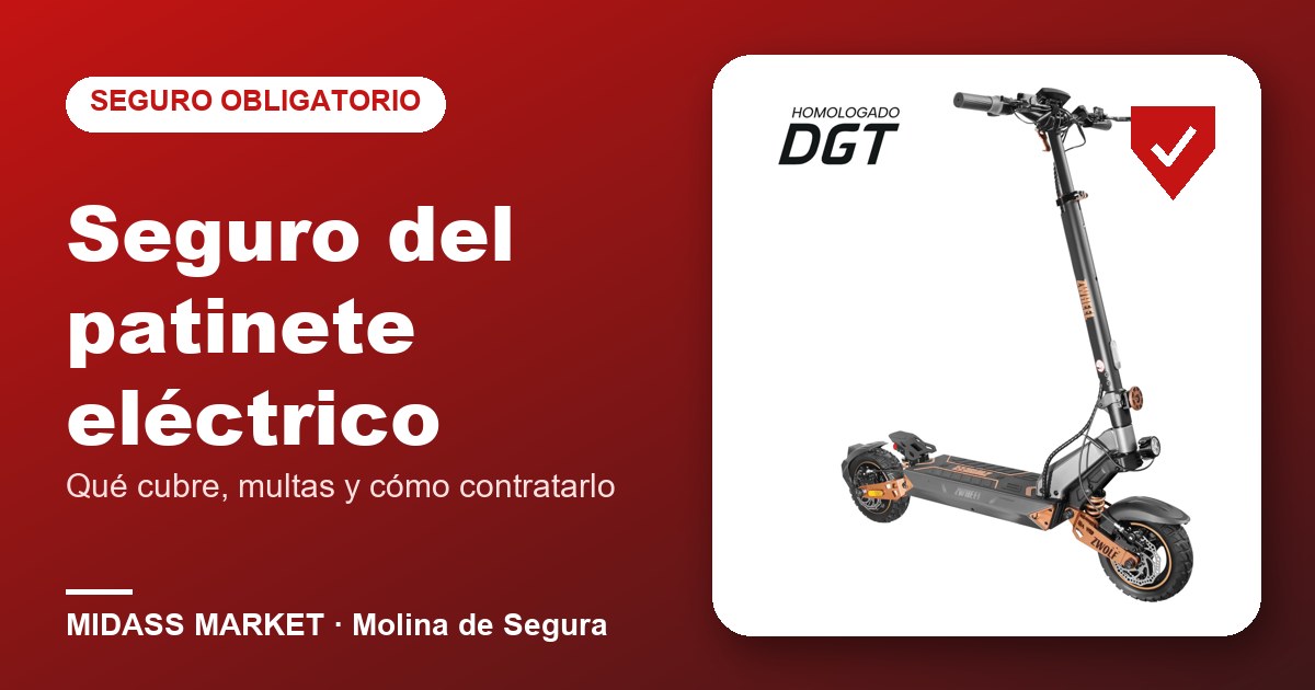 Seguro obligatorio para patinetes eléctricos en 2026: qué dice la ley, a quién afecta y cuánto te pueden multar