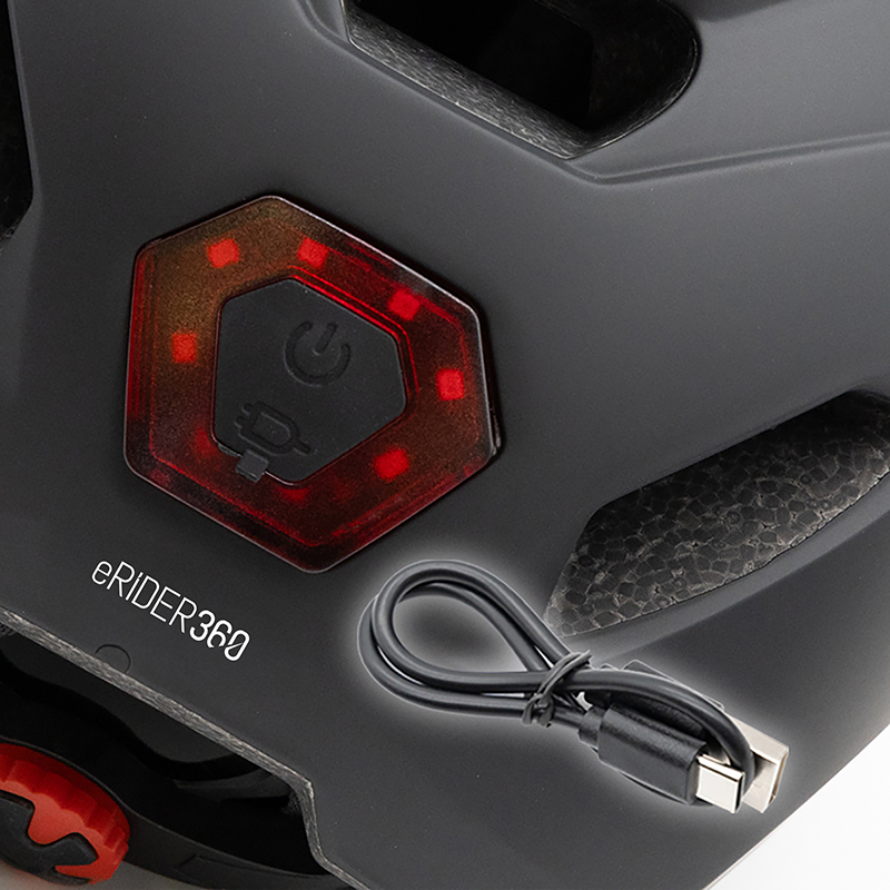 Casco CP02 urben con intermitente negro talla única